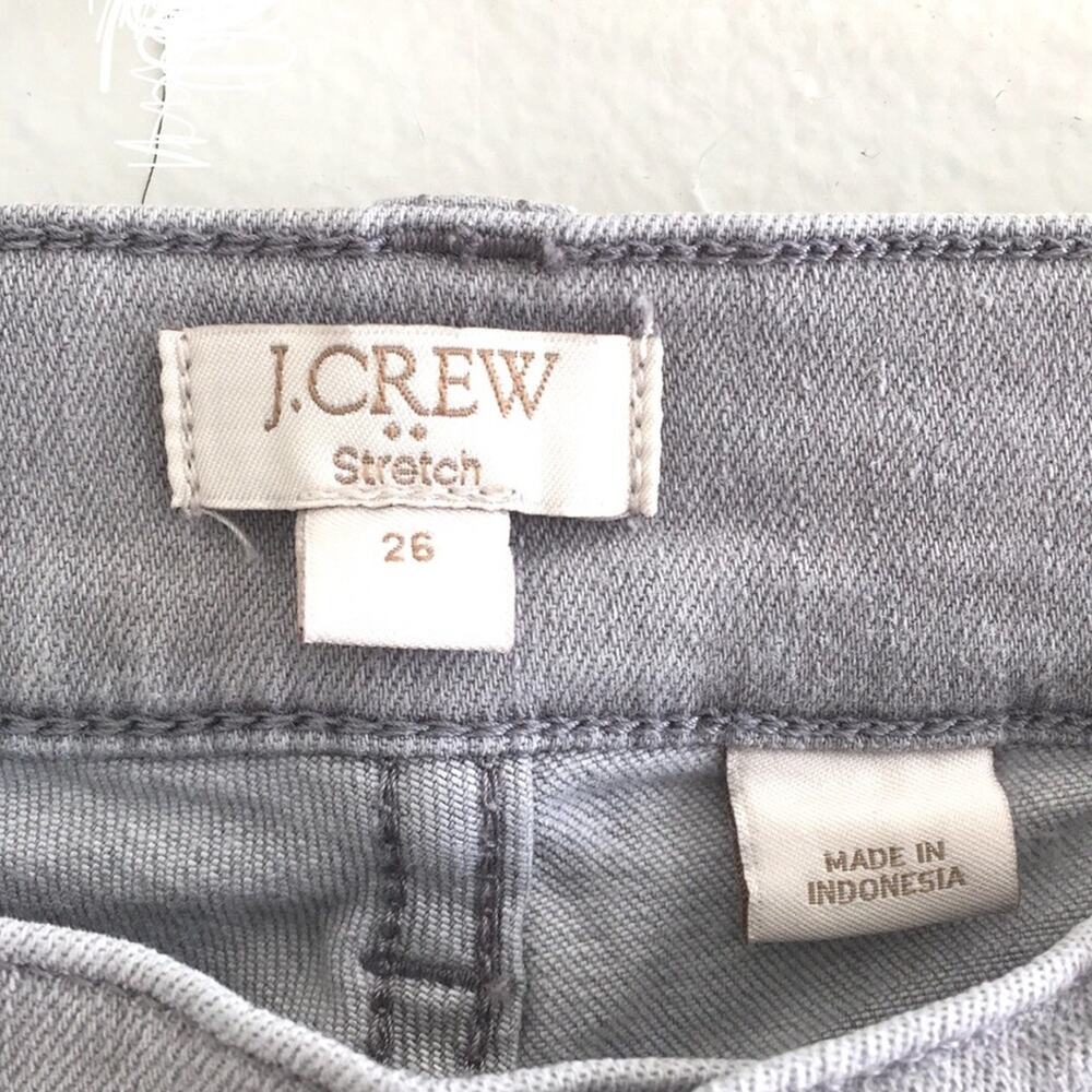 J. Crew women’s skinny jeans gray sz 26 distressed - Picture 3 of 8